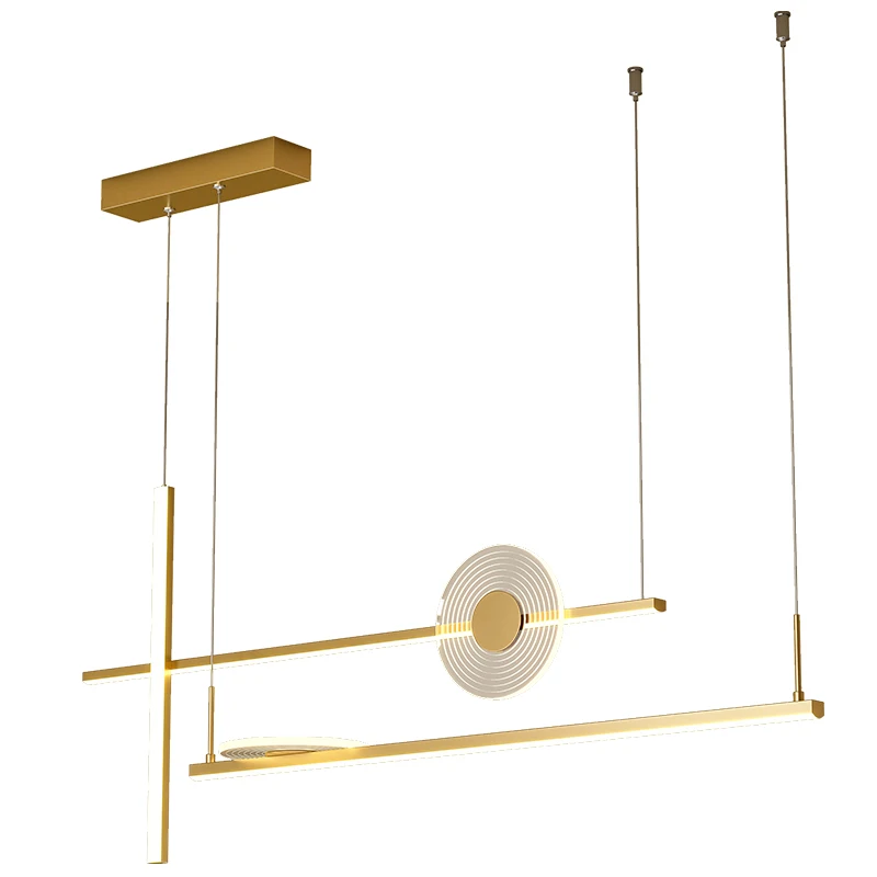 

FANPINFANDO Modern Led Pendant Lights For living Room Dining room Hanging Lights Bedroom study Gold and Black Led Pendant Lamp