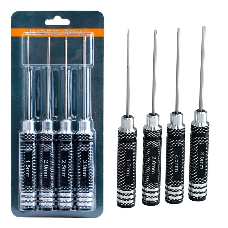 

4pcs Precision Magnetic Screwdriver Set 1.5 2.0 2.5 3.0mm Hexagon Socket Screwdriver Set Digital Product Repair Manual Tools