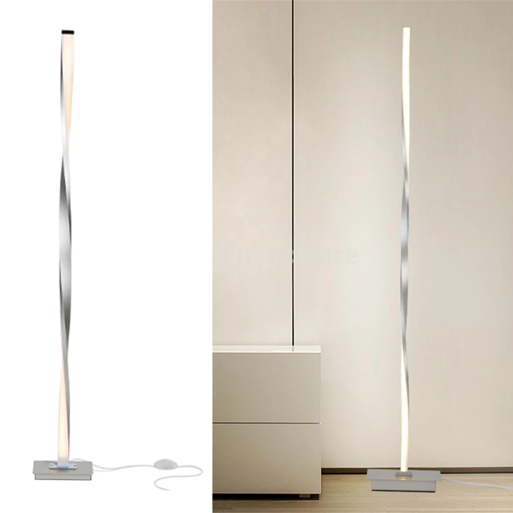 売る Super Bright Twist Floor Lamps Tall Standing Pole Light Spiral Curved Floor Lamp Bedroom Living Room Cafe Tall Small Lght Corner