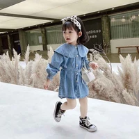 girl dress kids baby%c2%a0gown 2021 cool jean winter autumn toddler princess outwear school uniform dresses%c2%a0children clothing