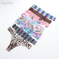 8 pcslot voplidia xl plus size sexy pope print lingerie women seamless g string sexy female thongs panties