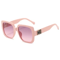 vintage quality pink sunglasses female aesthetic oversize square brand design eyewear shades for women sun glasses