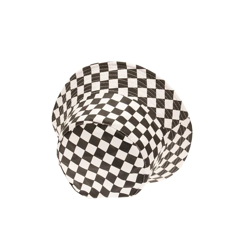 Шляпка в клетку рыбацкая шляпа летняя уличная пляжная Солнцезащитная крутая