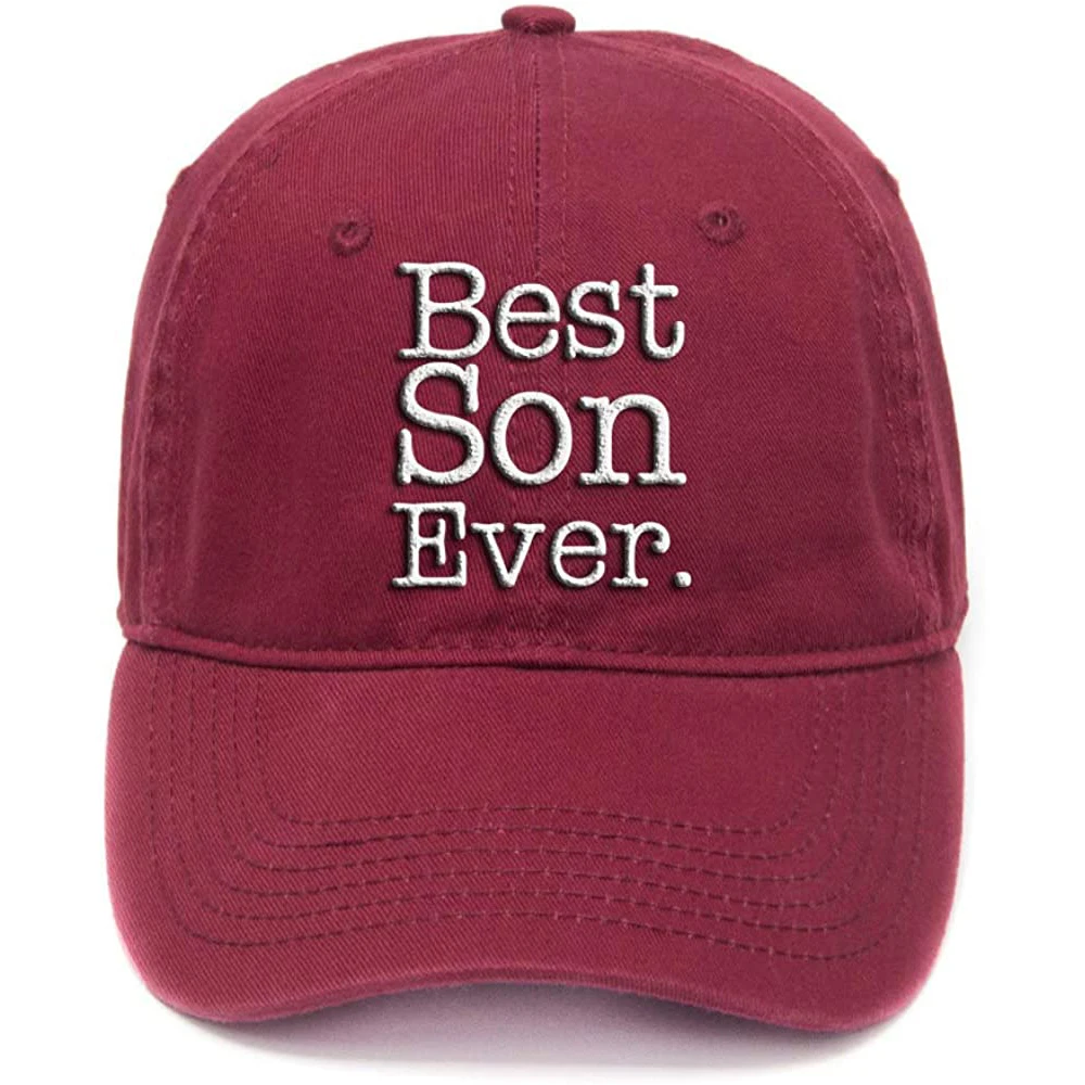 

Lyprerazy Men Women Unisex Hip Hop Cool Flock Printing Gift for Son Best Son Ever Washed Cotton Adjustable Baseball Cap