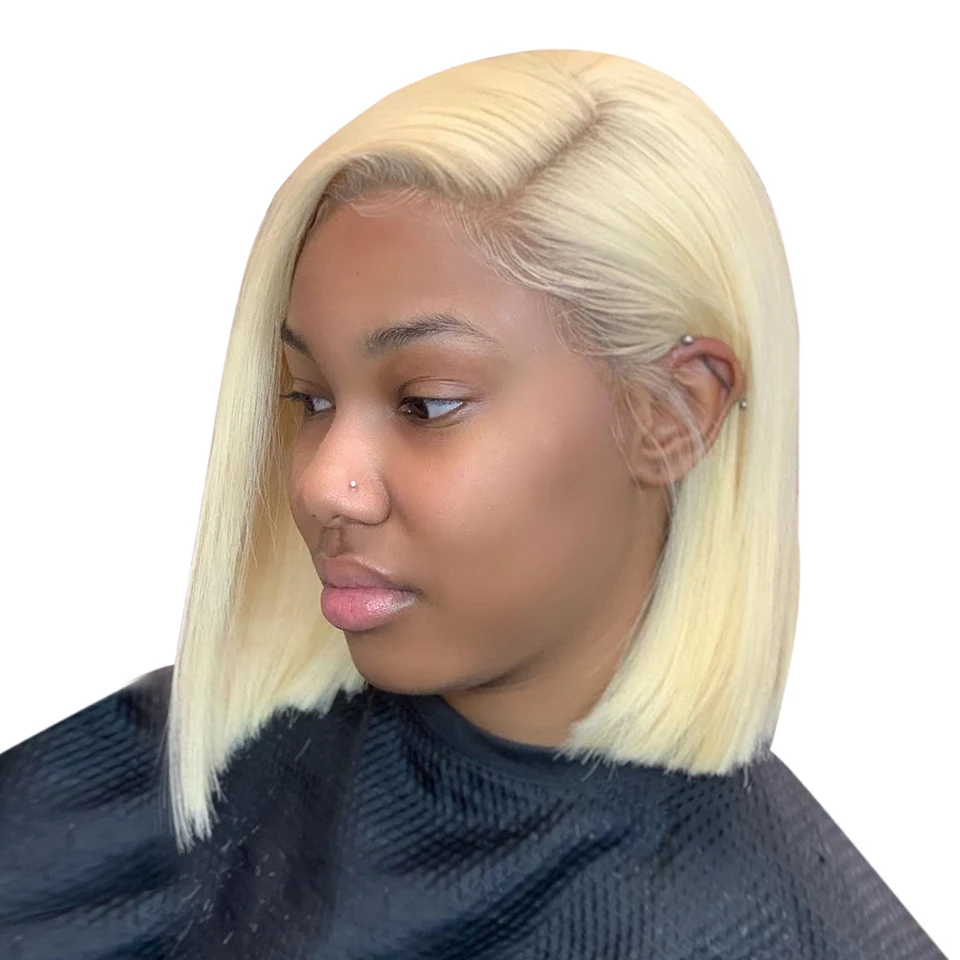 Парики из светлых волос 1b 613 Ombre Bob парики спереди короткие прямые человеческие