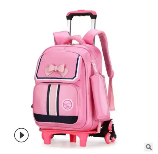 Детский рюкзак на колесах ZRY школьный ранец для девочек сумка-тележка школьные