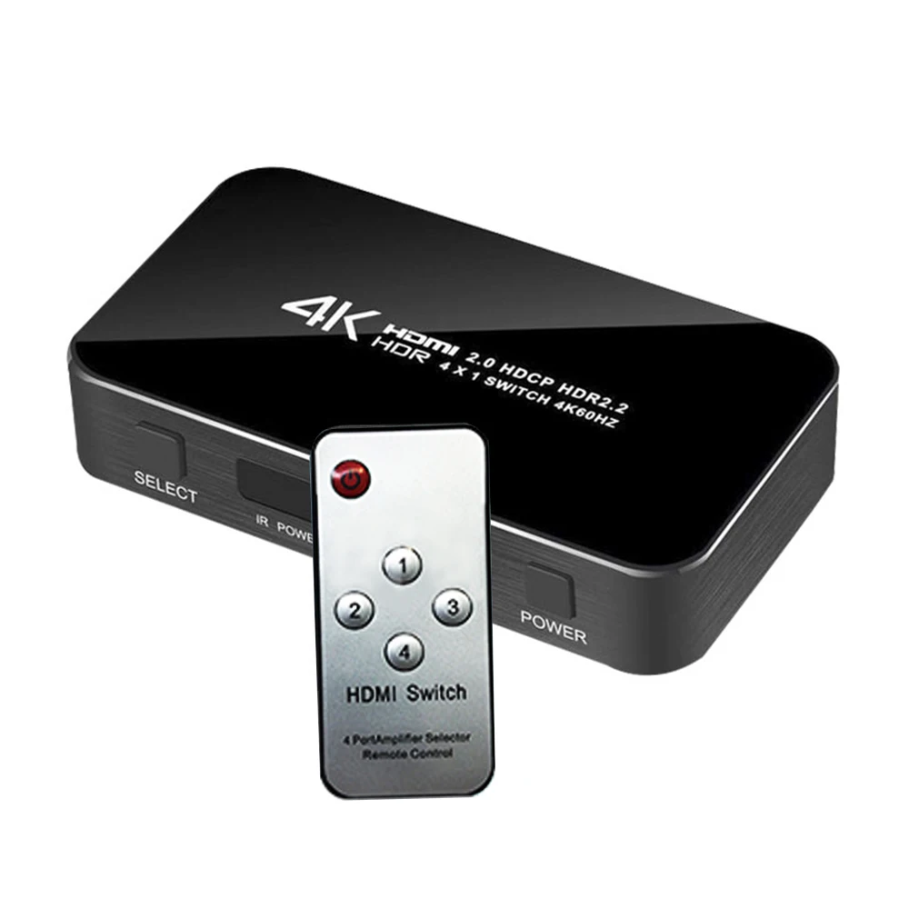 HDMI переключатель UHD 2 0 4K HDR 4x1 адаптера 60 Гц 3D 1080P сплиттер для Xbox TV 1 шт. |