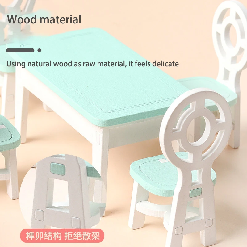 Миниатюрный Кукольный дом мебель игрушечный домик Деревянный Мини-домик для