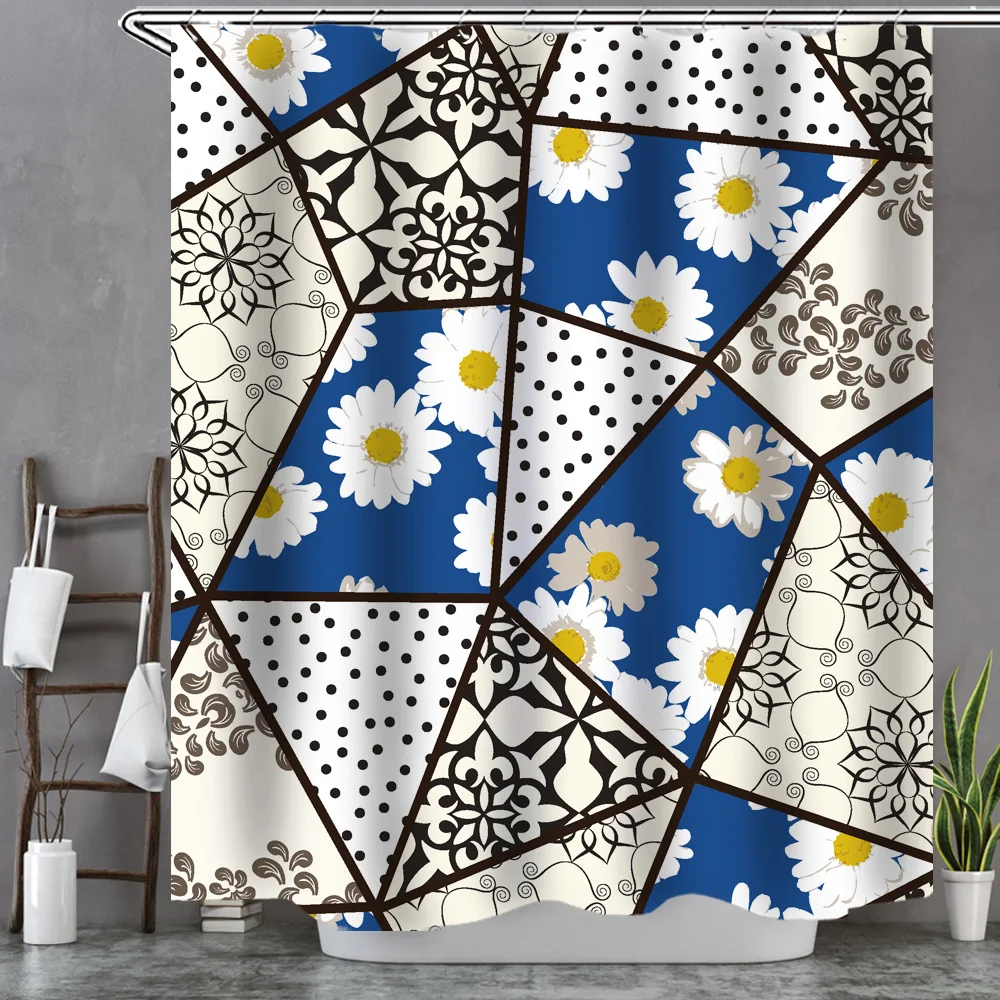 

3D Children's Shower Curtain Floral Bathroom Polyester waterproof Curtain Green Plant Shower Curtain 180x200cm With Hook Cortina