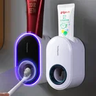 Автоматический Дозатор зубной пасты, настенный держатель для зубных щеток, держатель для зубной пасты в ванной, набор аксессуаров