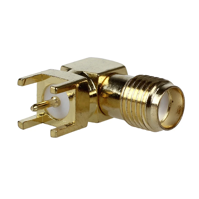 2 шт. SMA гнездо крепление панели PCB Паяные соединители золотой тон|Соединители| |