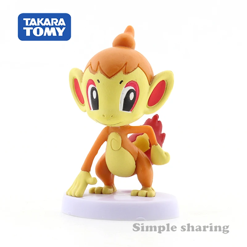 Takara Tomy Tomica Moncolle Ex Pokemon Figures MS-54 Chimchar полимерная фигурка из аниме игрушки для детей