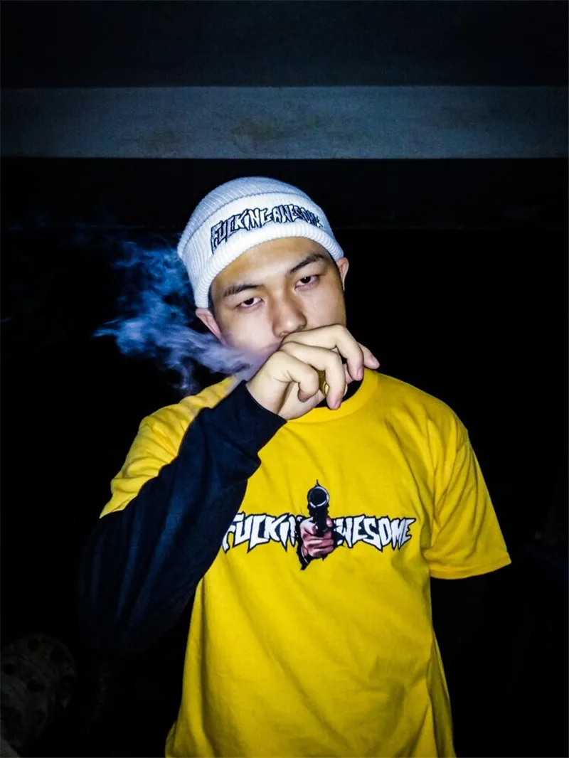 Шляпа Для мужчин женщин FUC Потрясающие Вышивка зимние вязаные круглые шапки без