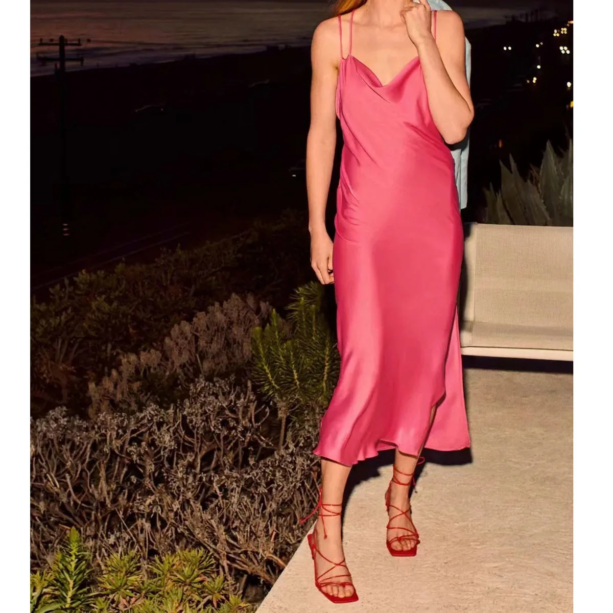 

Sexy V Neck Sleeveless Maxi Cami Dresses DLQZ1125