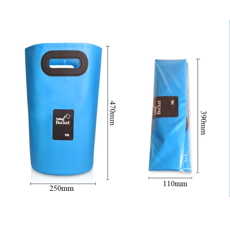 

15l Outdoor Convenient Fishing Bucket Car Folding Fish New Car Washing Bucket Fishing Bag Accessories