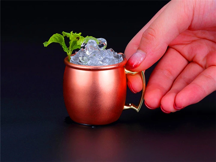 4 шт Мини 60 мл кружки для московского Мула Caneca де Кобре чашка чистого медные чашки Кобре эспрессо покрытием посуда рукоятки пива чашки для молока чая