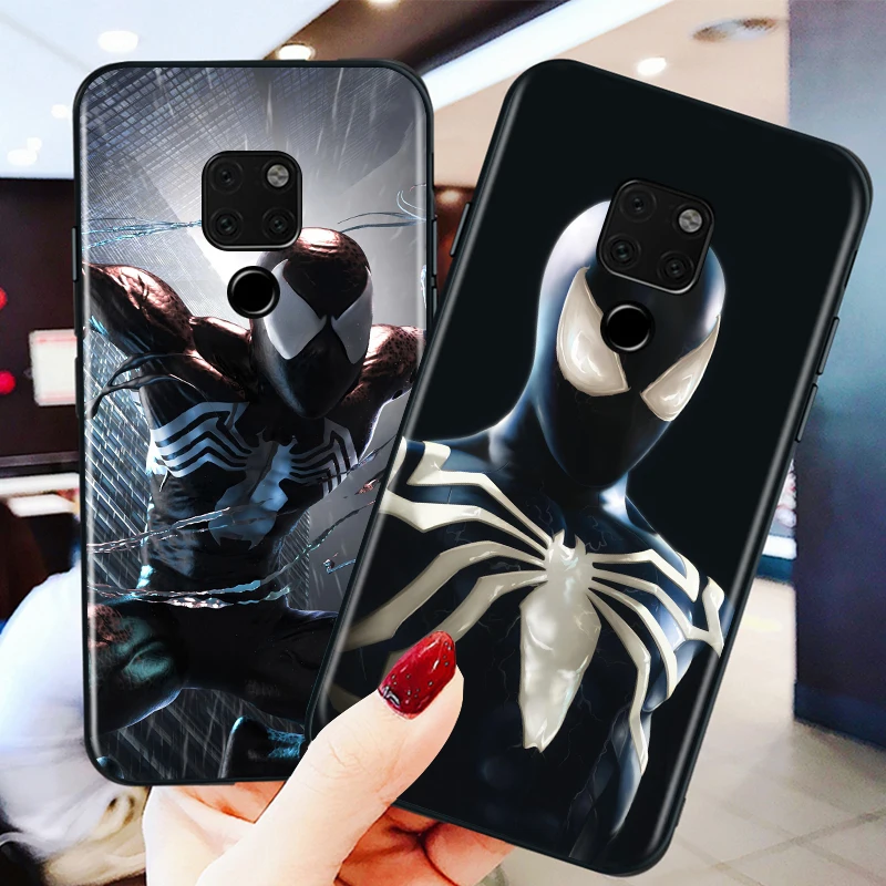 

Marvel venom spider man for huawei Mate 10 20 30 40 Lite Pro X Lite RS Plus TPU Black Phone Case