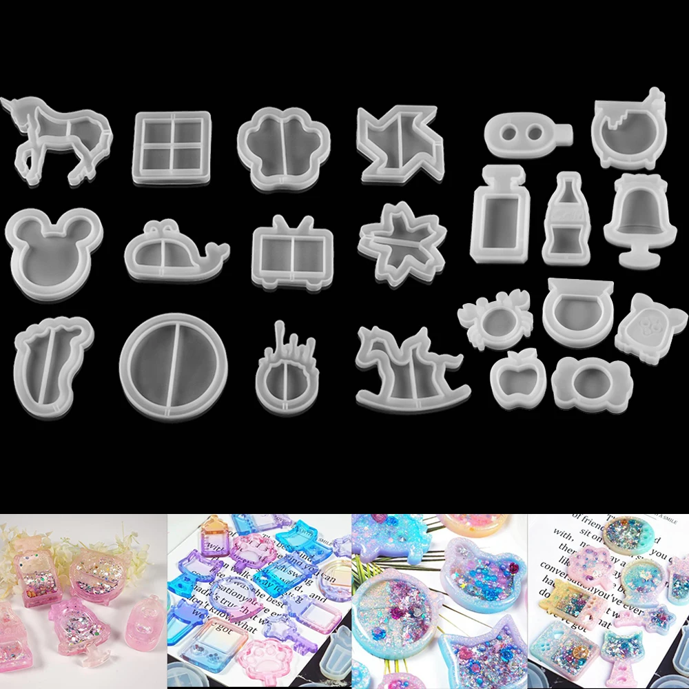 

Quicksand Pendant Epoxy Resin Mold Animal Shaker Jewelry Casting Crystal Silicone Mold For DIY Rsein Making Jewelry Mold Tool