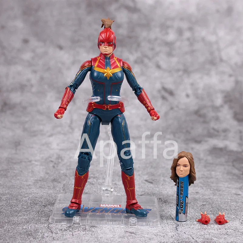 Marvel Мстители Капитан Америка Железный человек Тор военная машина Капитан Marvel обновление Аниме ПВХ Коллекционная фигурка - Цвет: without box