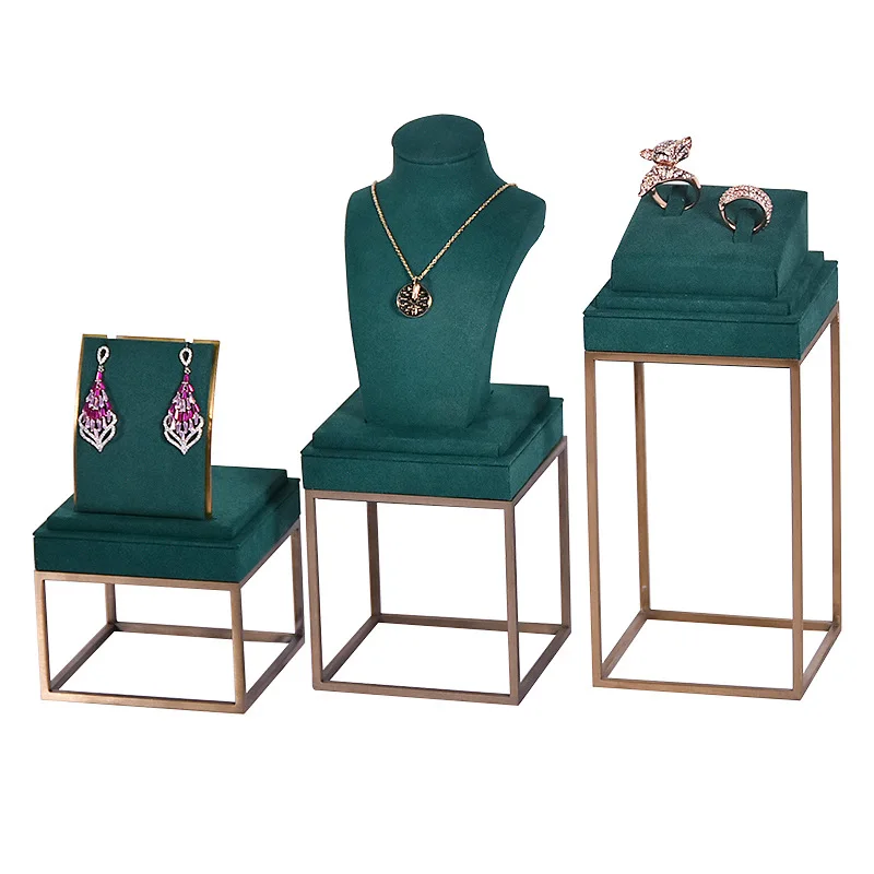 Jewelry counter window metal jewelry display props own factory jewelry set display rack