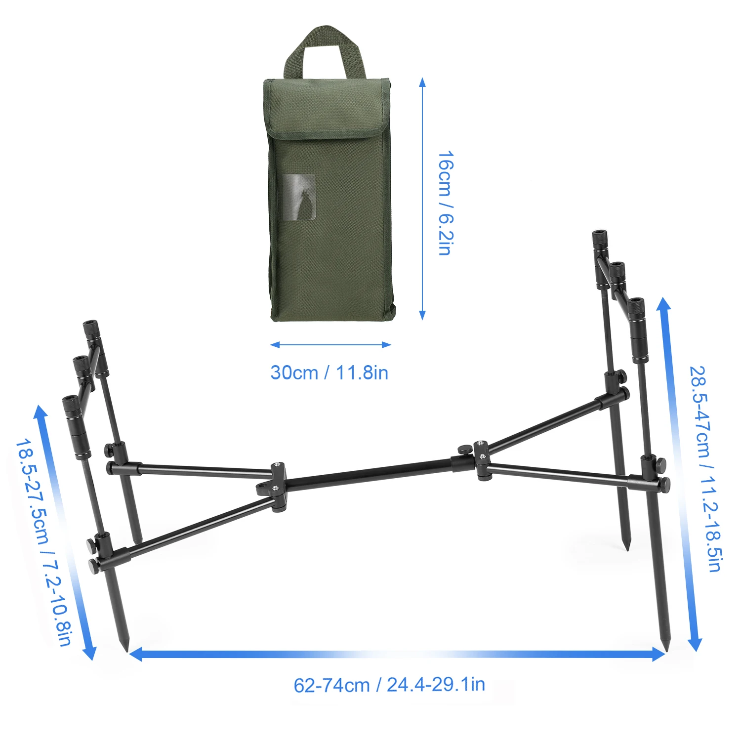 Съемный держатель для удочки удилища Складная Выдвижная подставка с сумкой