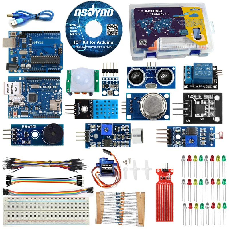Стартовый набор для Arduino Iot проектов с учебником Ethernet щит Интернет вещей Обучающие наборы Android/iOS пульт дистанционного управления