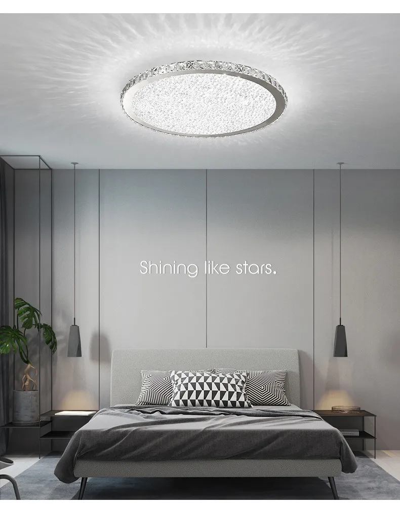 Новая круглая хрустальная люстра, освещение для дома, ledlamp, для гостиной, спальни, plafonnier, круглая светодиодная люстра, lampadari, светильники