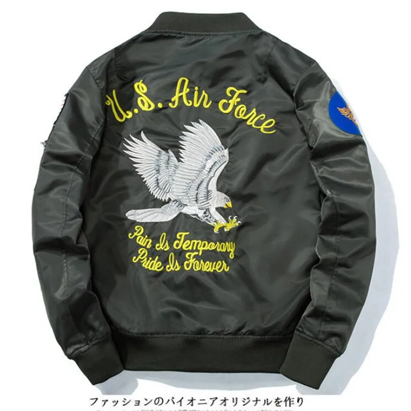 Men's Jacket Military Uniforms Autumn Winter Fashion Design Embroidery Punk Flight Bomber Jackets Coats | Мужская одежда