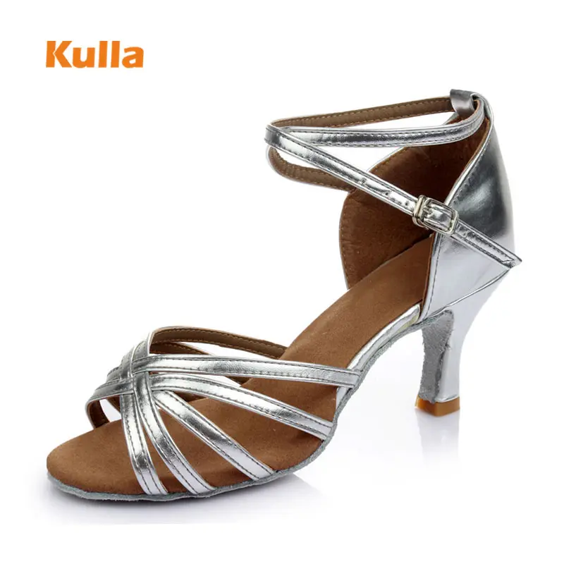 Туфли женские для латинских танцев сандалии на высоком каблуке мягкая подошва