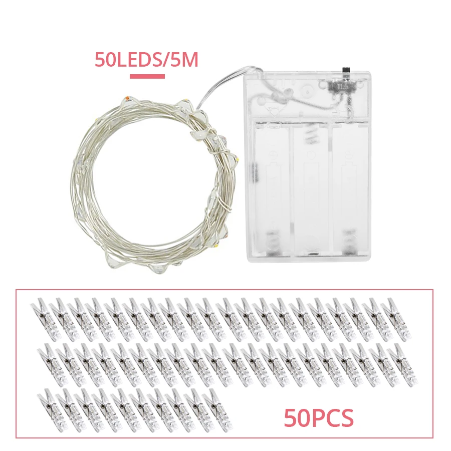 Водонепроницаемая светодиодная гирлянда Foxanon рождественсветильник шнурок с 50