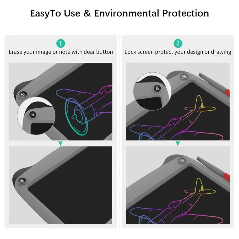 Планшет Графический 9 дюймов с ЖК экраном и стилусом|Записные книжки| |