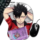 Силиконовый 3D коврик для мыши с рисунком черепахи, Haikyuu Kuroo Tetsurou, аниме, эргономичный коврик для мыши, игровой коврик для мыши