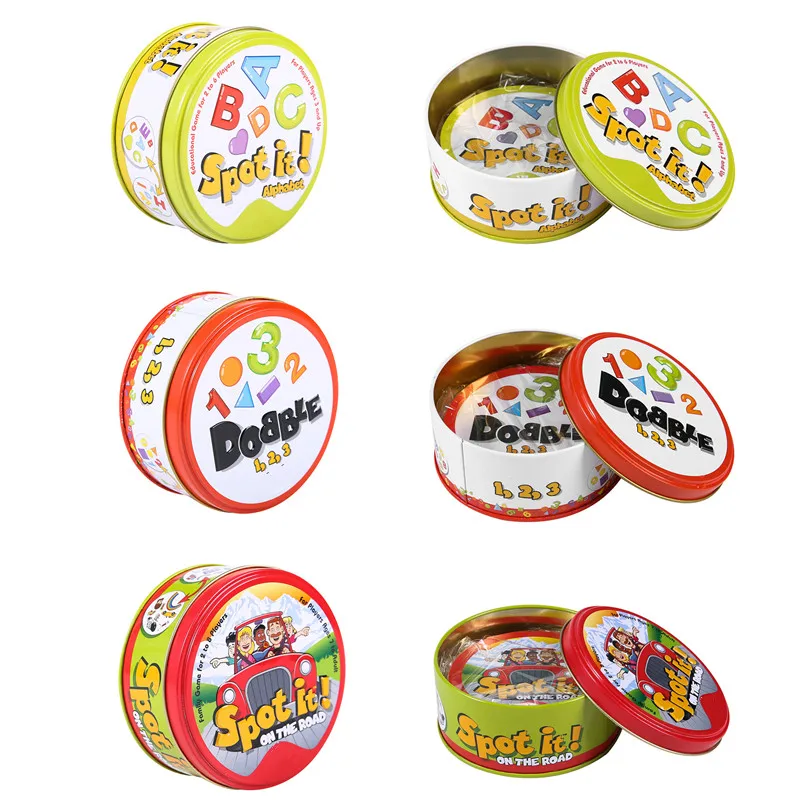 Лидер продаж карточная игра Dobler Spot It игрушка железная коробка Гермиона спорт Go