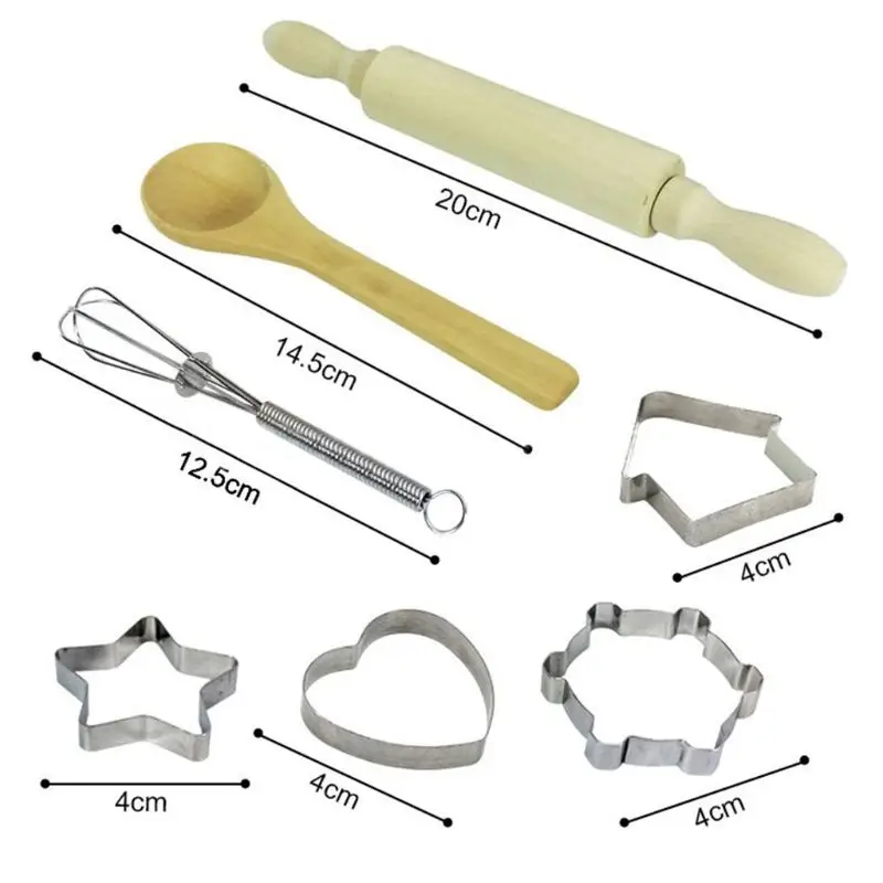 

P15C 11pcs/set Kids Cooking Baking Kit Kitchen Chef Costume Role Play Apron Hat Gloves Set For Children