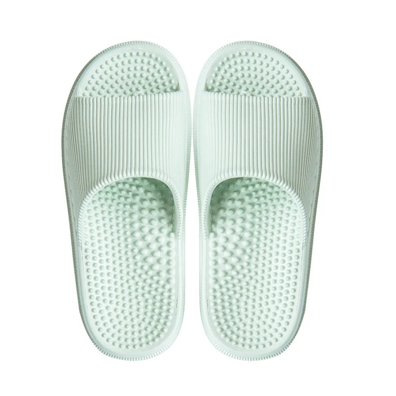Women Low Heels Slippers Autumn Women Home Bathroom Non-slip Slippers Female Casual Outside Indoor Shoes Women Home Slippers - Цвет: Green