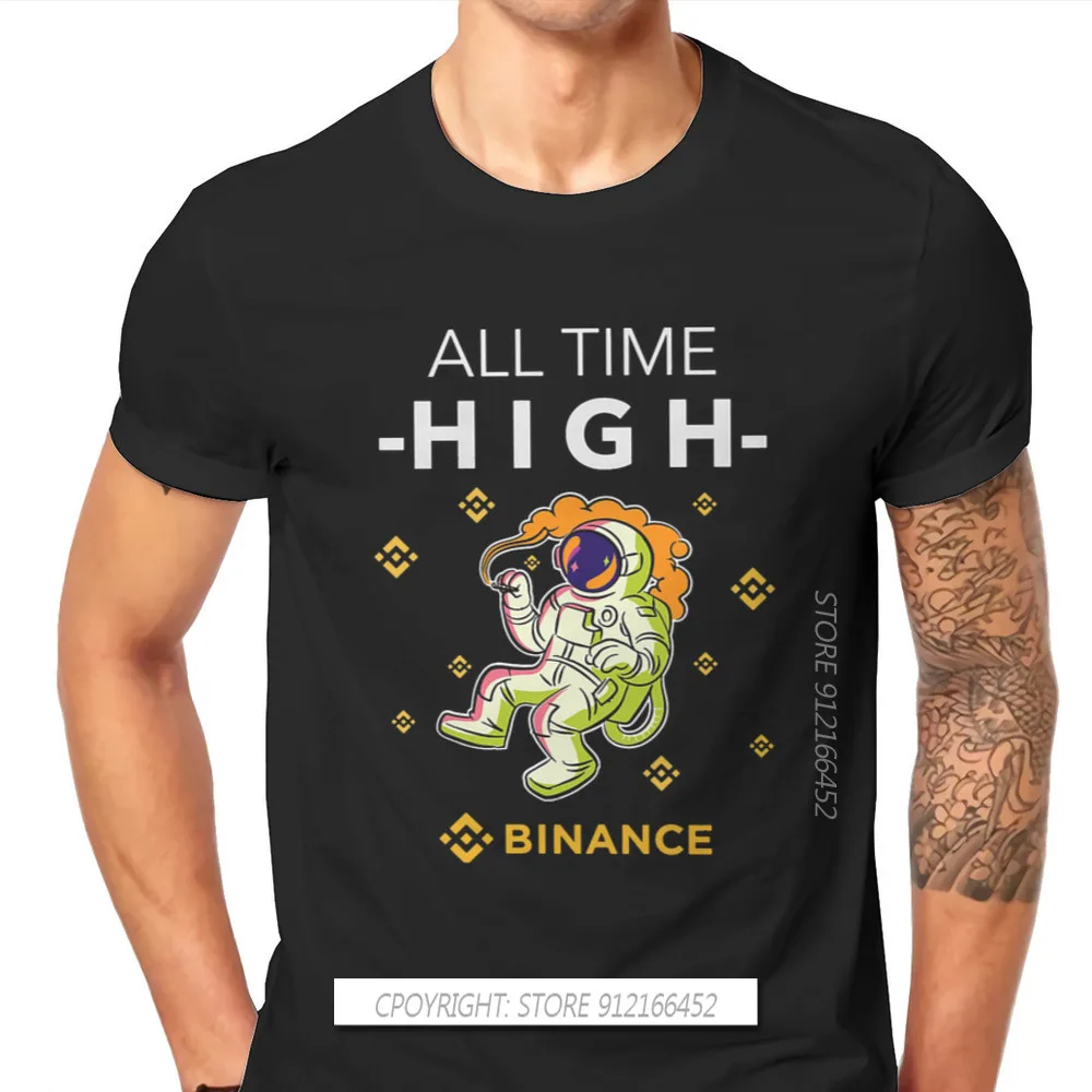 All Time High TShirt Binance Coin Cryptocurrency Miners Tops Comfortable T Shirt Male Unique Gift Clothes