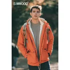 SIMWOOD 2022 весна зима новый флисовый внутренний жилет съемные пальто мужские модные теплые длинные куртки с капюшоном размера плюс верхняя одежда 980606