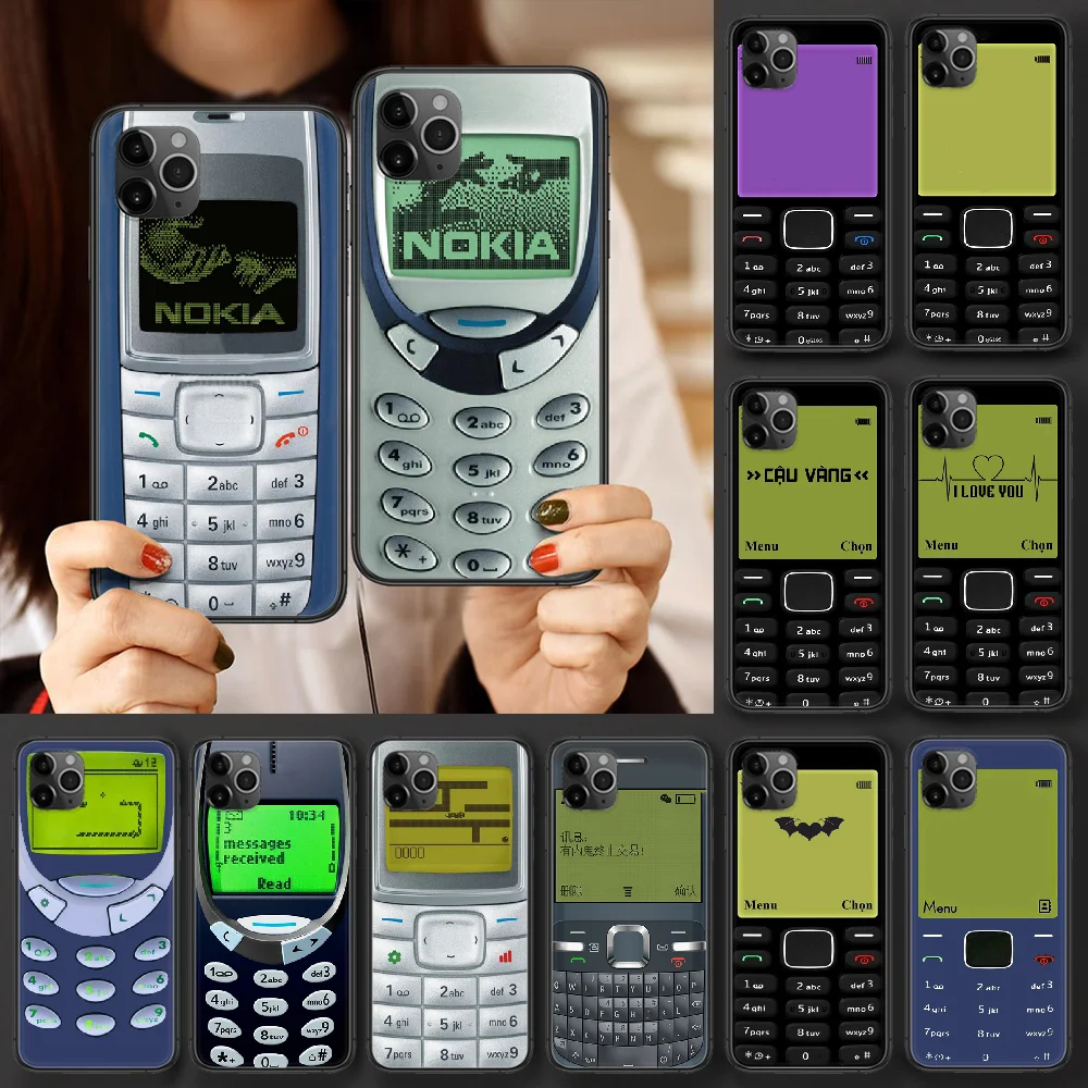 Чехол для телефона Nokia iphone 4 4s 5 5S SE 5C 6 6S 7 8 plus X XS XR 11 12 mini Pro Max 2020 черный бампер Модный