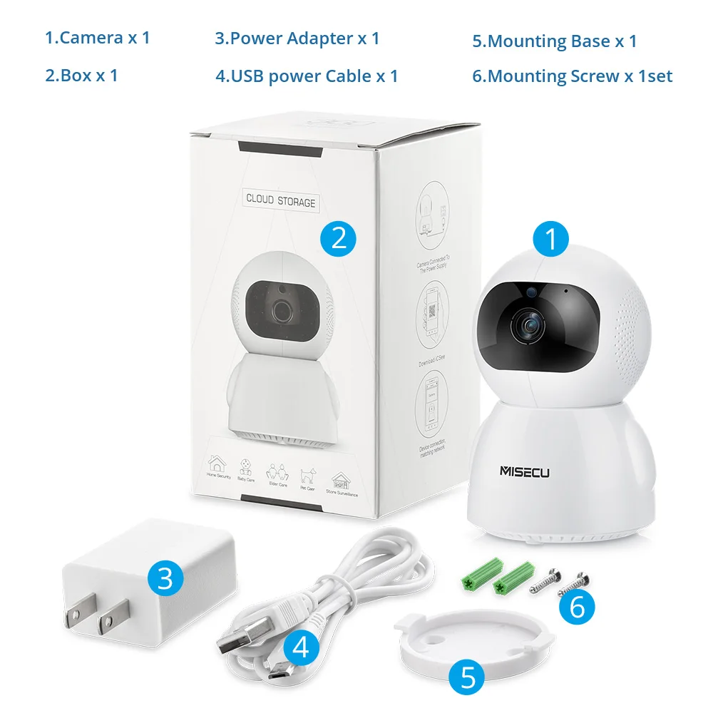 MISECU 1080P домашняя IP камера безопасности двухсторонняя аудио беспроводная мини для