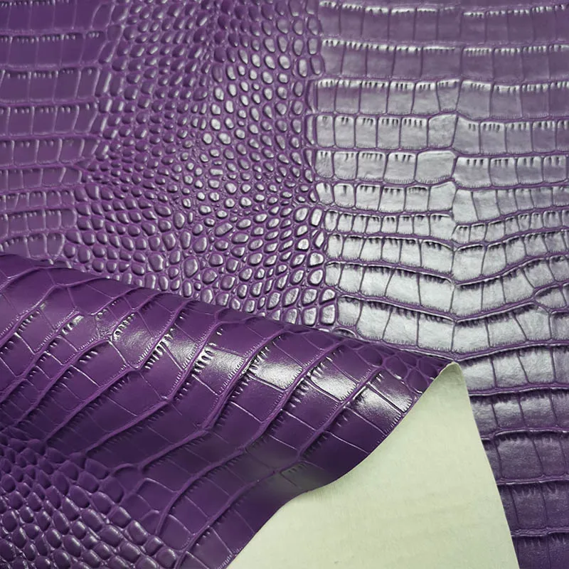 Хорошее качество фиолетовая блестящая ткань из искусственной кожи с узором в