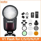 Godox V1 вспышка V1C V1N V1S V1F V1O V1P TTL 18000s HSS Литиевая Батарея Вспышка Speedlite для Canon Nikon Sony Fuji Olympus Pentax