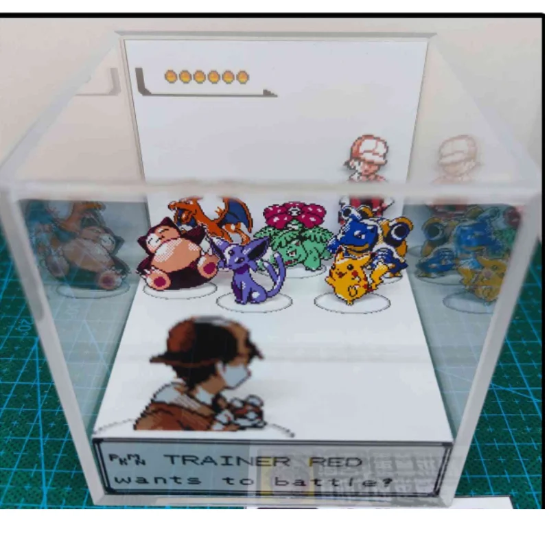 

GBC Покемон DIY золото и серебро Vs. Серебряная Гора Красная игровая сцена бумажная форма фигурки Подарочная коробка коллекция хобби