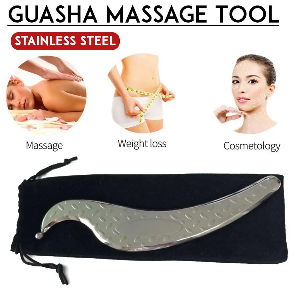 

Manual massage tool stainless steel scraper scraping steel plate, bone sand tool, tool used to relieve pain