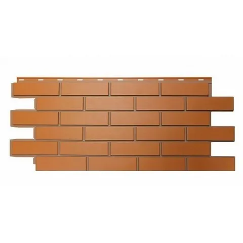 Фасадные панели (Цокольный Сайдинг) Nordside (Нордсайд) Гладкий Кирпич Красный | Дом и