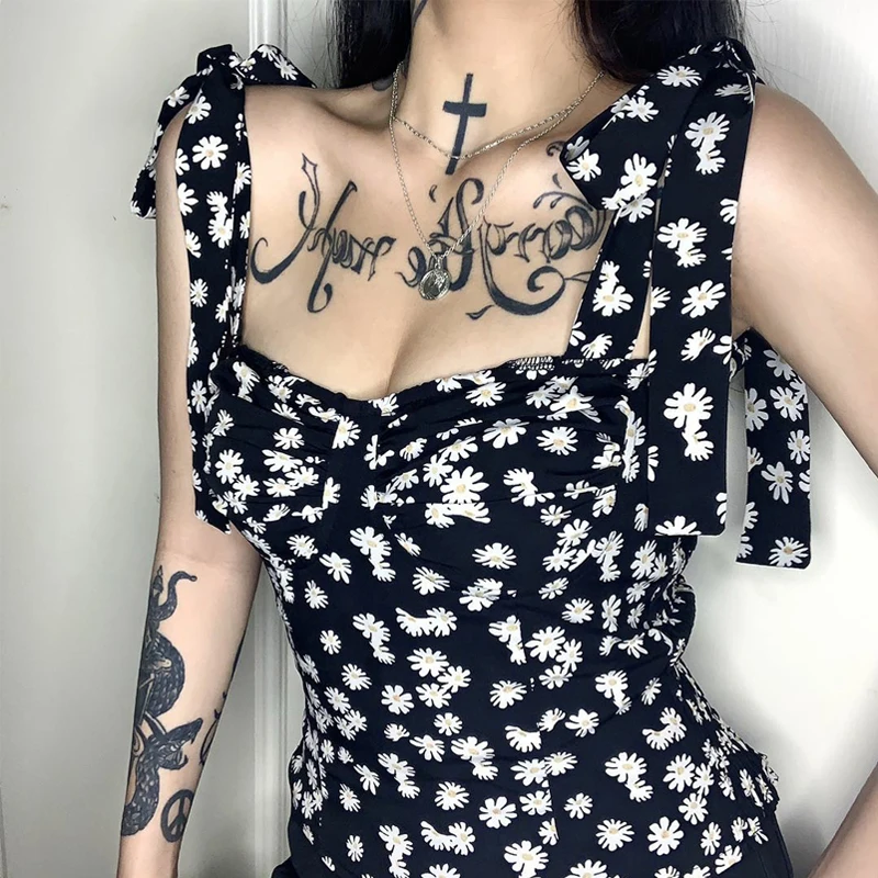 Кроп топ в стиле Харадзюку майка с лямкой на шее женские футболки эстетичный