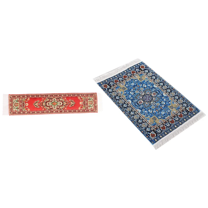 2 предмета 1/12 весы тканый ковер на коврике арабских цифр Кукольный дом мебель