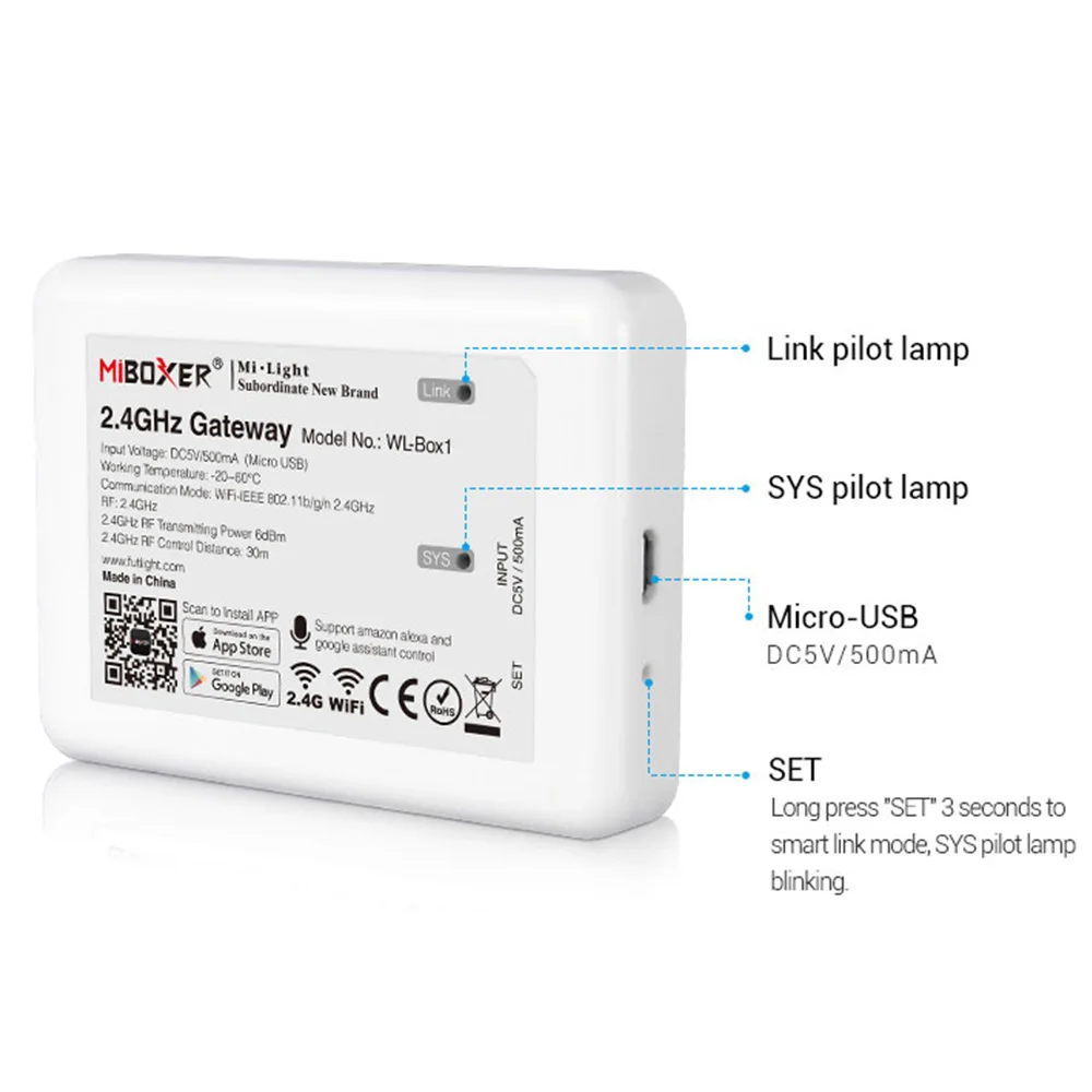 Новинка светодиодный Wi Fi контроллер умный беспроводной шлюз 2 4 ГГц голосовой Rgb