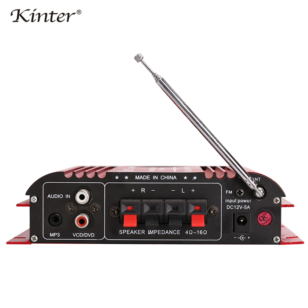 Kinter MA 400 Hi Fi Цифровой усилитель 2.0CH стерео звук DC12V Поддержка USB SD AUX вход и FM радио в