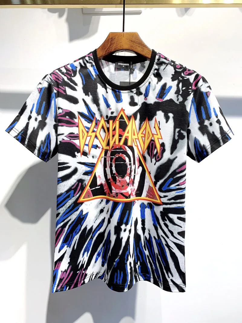 Authentic 2021 Overseas NEW T-Shirt D2 O-Neck Short tees sleeve Tops DSQ2 Men's Clothing DT599