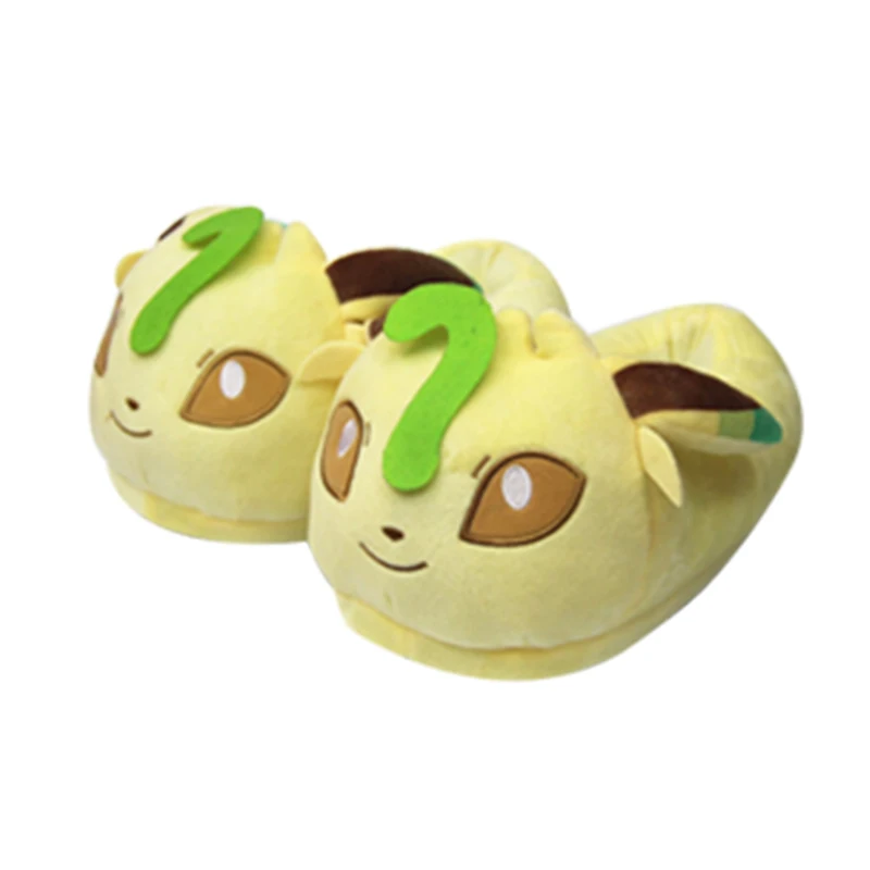 P Мягкая Плюшевая обувь 28 см; Psyduck Snorlax Gengar Mudkip Eevee Sylveon Umbreon; Домашние зимние теплые модные тапочки; подарок - Цвет: P